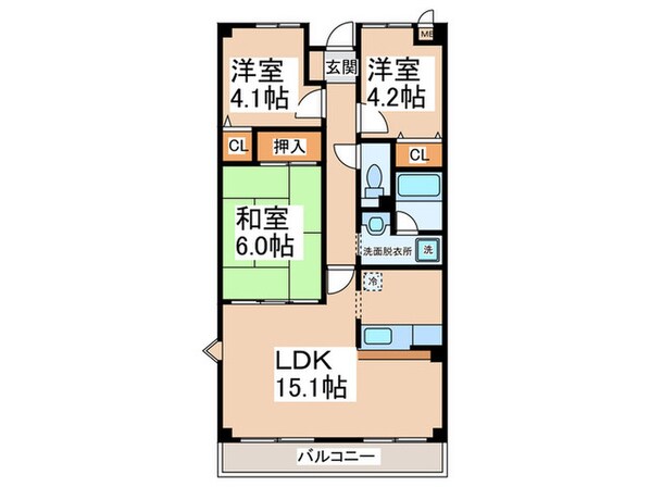 ドミールまつなみの物件間取画像